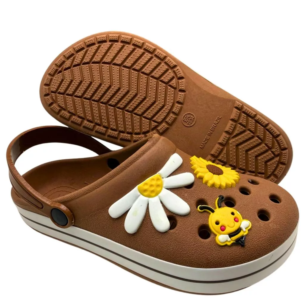 Babuche Infantil Delicada Menina Abelha Meia Flor - Imagem 3